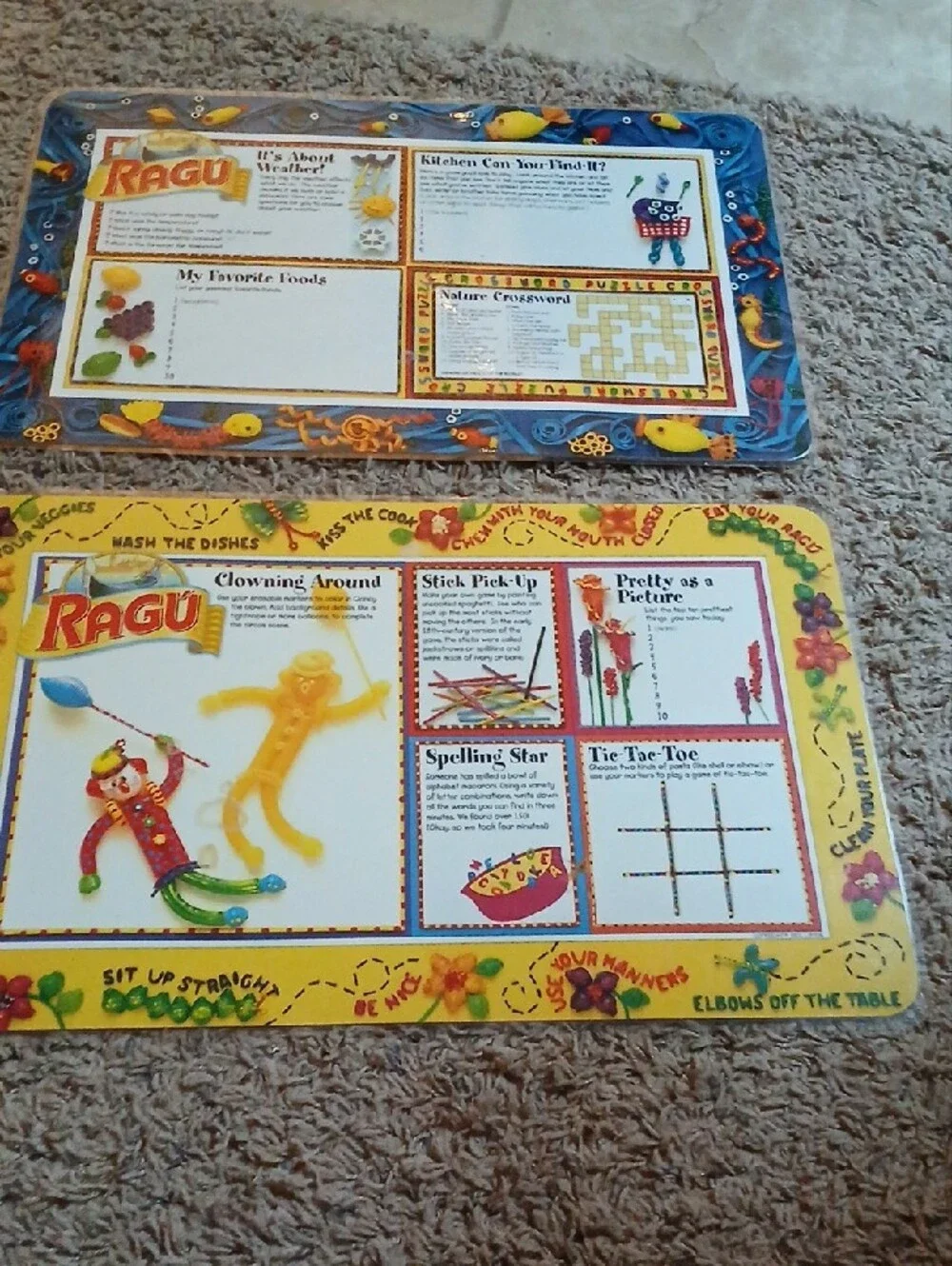 Kids' Find Eddie Puzzle Playmat - Red Set Of 2 Placemats